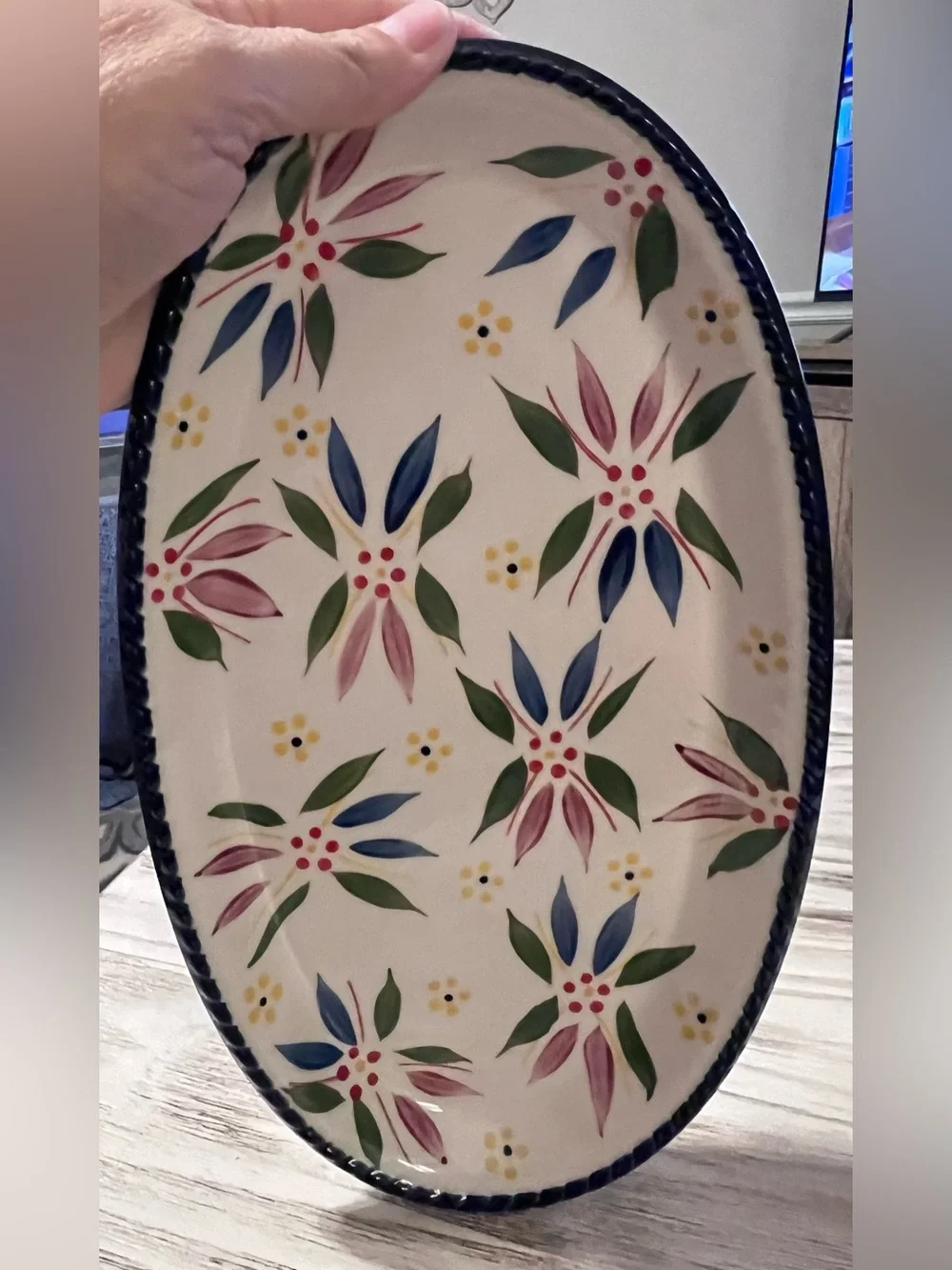 Temp-Tations by Tara Old World Confetti Oval Serving Platters Set of 2